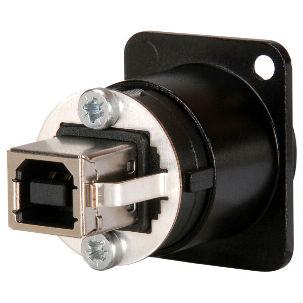 Main product image for Neutrik NAUSB-W-B Feed-thru Reversible USB A/B Adapt 092-279